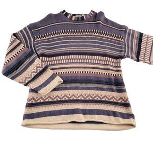 Toddler & Zeidler Vintage 100% Cotton Striped Sweater Women's size Large